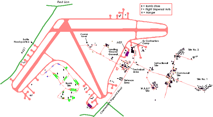 Finmere Airfield Map